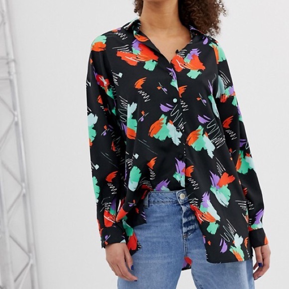 ASOS Tops - Asos abstract longline shirt
